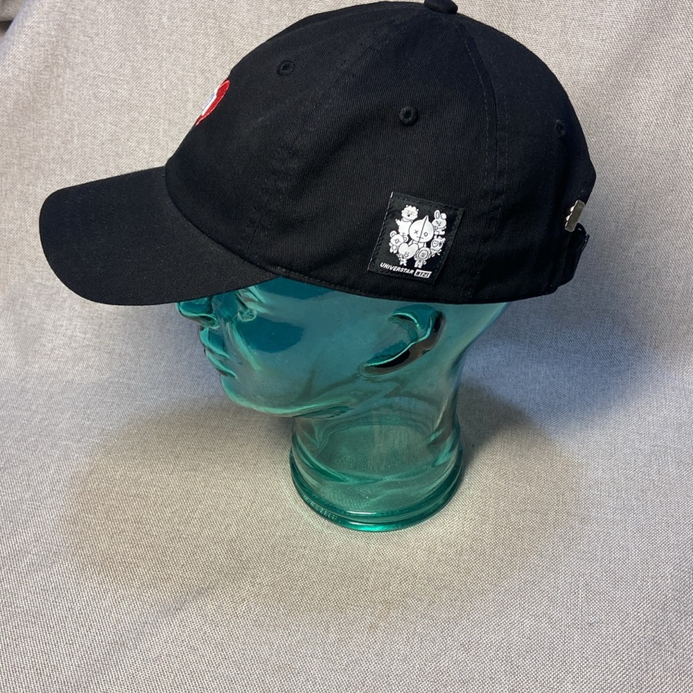 BT21 Black Cap with Red Heart Logo